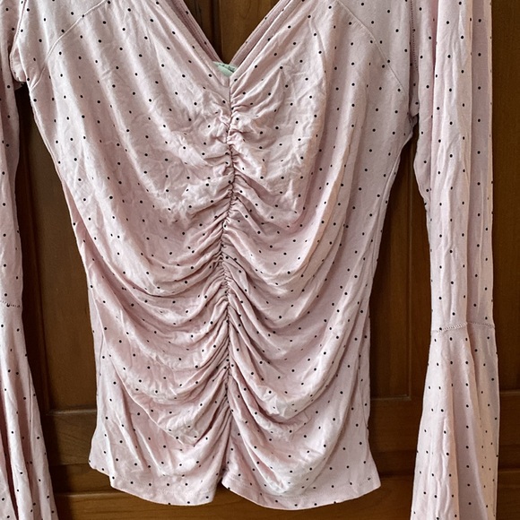 We The Free - What a Babe bell sleeve polka dot top - Picture 4 of 7